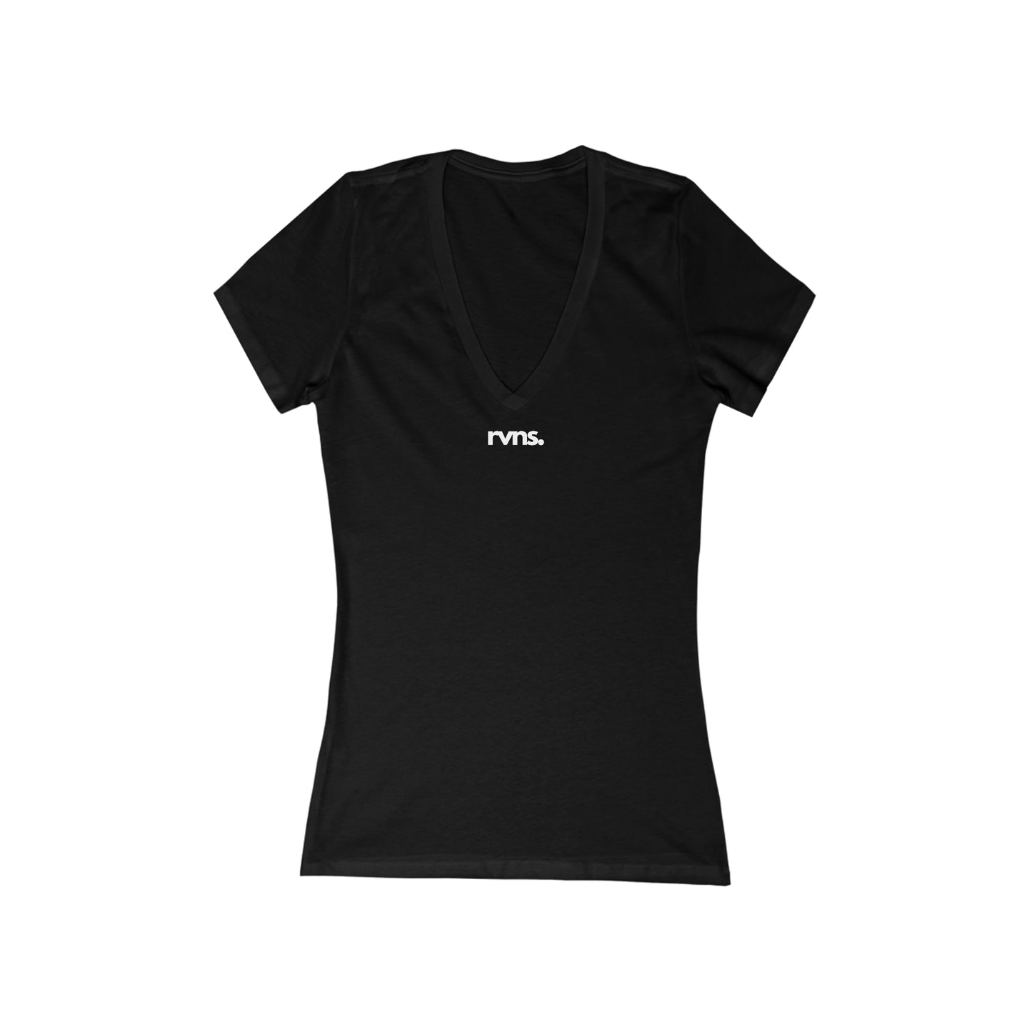 RVNS - Women's Jersey Short Sleeve Deep V-Neck Tee